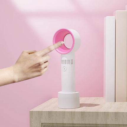 Custom lettering leafless fan USB charging lightweight and portable cooling