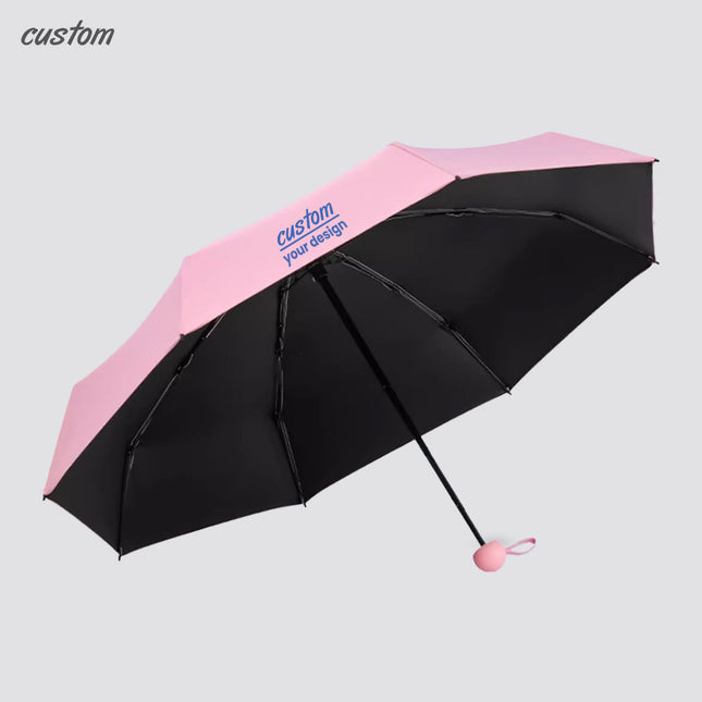 Customized Macaron color pocket capsule umbrella 50% off sunny and rain dual-purpose UPF50+ sun protection