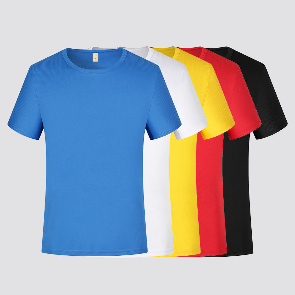 【Cool summer】Small checkered breathable T-shirt light and quick-drying, not stuffy, dual use for outdoor sports/day wear