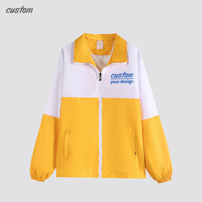 Customized color-blocking composite windbreaker, windproof and water-proof, business and casual, must-have for daily wear