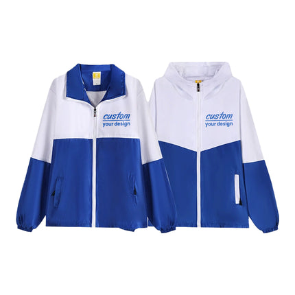 Customized color-blocking composite windbreaker, windproof and water-proof, business and casual, must-have for daily wear