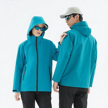 Group custom windbreaker, windproof, cold, water-splashing, removable hat collar, autumn and winter outdoor sports equipment