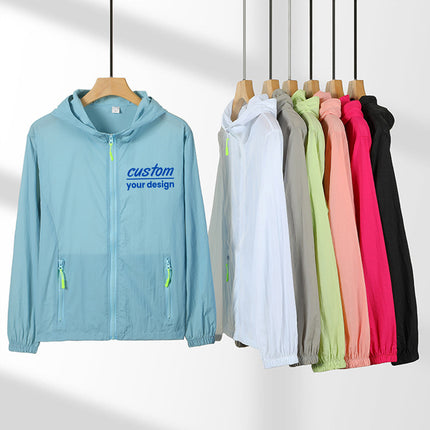 Outdoor sports sunscreen group decoration, ice-sensing fabric cooling, hooded UV-proof design