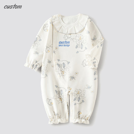 Customization first choice! Baby cotton jumpsuit, single-breasted, comfortable spring and autumn wear