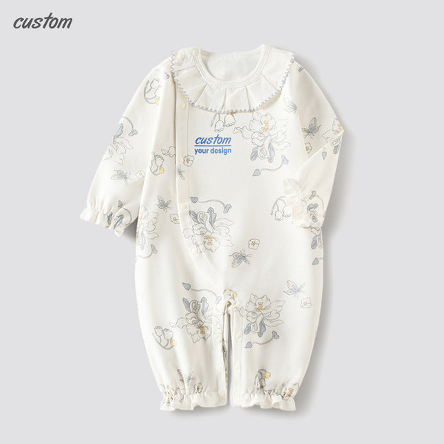 Customization first choice! Baby cotton jumpsuit, single-breasted, comfortable spring and autumn wear