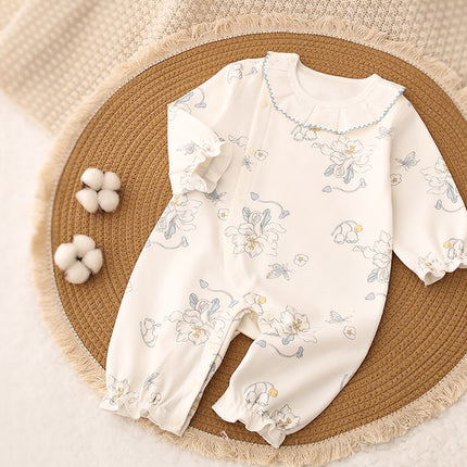 Customization first choice! Baby cotton jumpsuit, single-breasted, comfortable spring and autumn wear