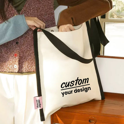 Customized Canvas Bag with Logo - Large Capacity Heavy-duty Bulk Order  Premium Handbag