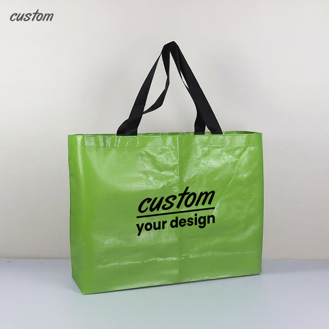 Customized Hand-held Woven Bag with Logo - Extra Large Capacity Eco-friendly Shopping Bag Trade Show Bag
