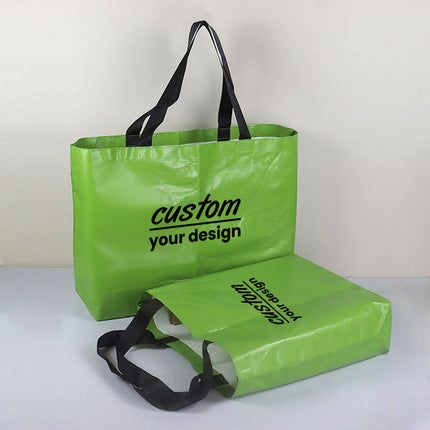 Customized Hand-held Woven Bag with Logo - Extra Large Capacity Eco-friendly Shopping Bag Trade Show Bag