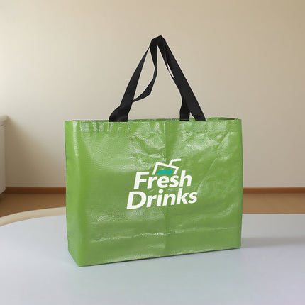 Customized Hand-held Woven Bag with Logo - Extra Large Capacity Eco-friendly Shopping Bag Trade Show Bag