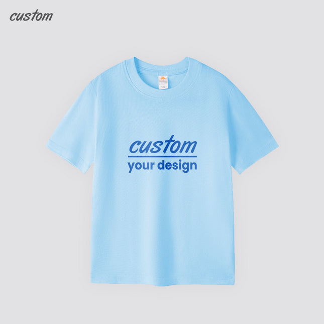 Customized children's pure cotton T-shirts Comfortable and durable Simple design Moisture-absorbing and sweating Suitable for daily wear