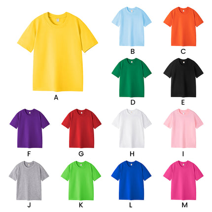 Customized children's pure cotton T-shirts Comfortable and durable Simple design Moisture-absorbing and sweating Suitable for daily wear