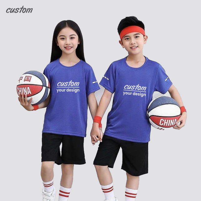 Customized teenager sports T-shirt, summer breathable short sleeves, pullover round neck design, multi-color optional