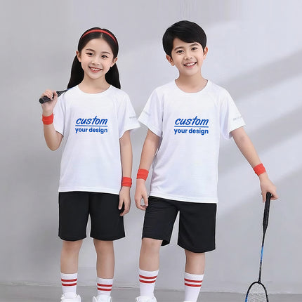 Customized teenager sports T-shirt, summer breathable short sleeves, pullover round neck design, multi-color optional