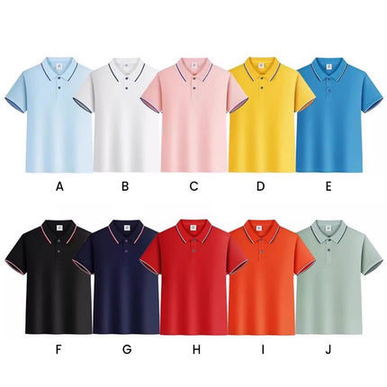 Children's adult POLO shirt soft and skin-friendly printed pattern washable and not faded Summer short sleeves Multi-color customization