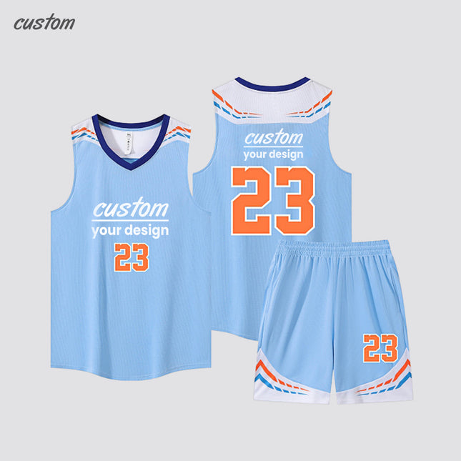 Customized basketball uniform suits, summer and spring training uniforms, same styles for men and women, quick-drying and sweating, the first choice for team customization