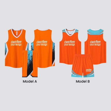 Customized basketball uniform suits, summer and spring training uniforms, same styles for men and women, quick-drying and sweating, the first choice for team customization
