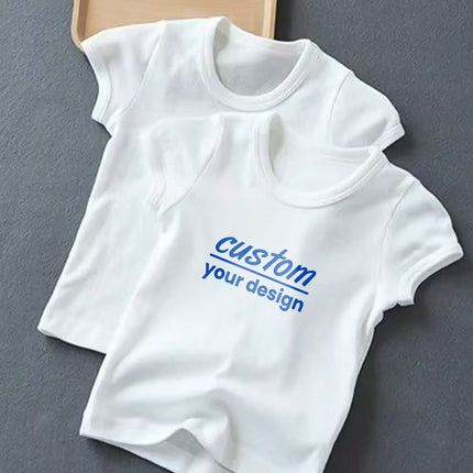 Customized pure cotton knitted vest same as children's adults, vest short-sleeved two-piece must-have for summer home