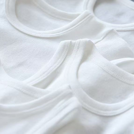 Customized pure cotton knitted vest same as children's adults, vest short-sleeved two-piece must-have for summer home