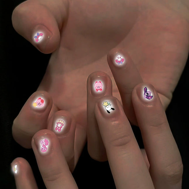 3D Relief Noctilucence Nail Stickers