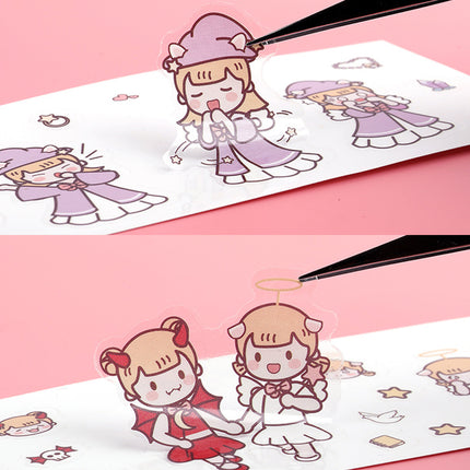 Korean-Style Customizable Transparent Cartoon Scrapbooking Sticker