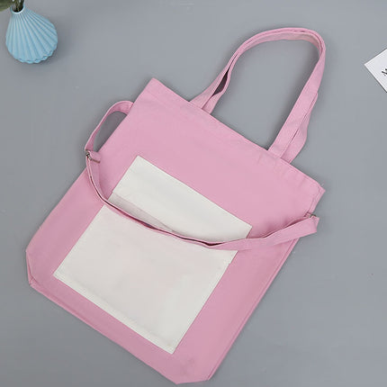 Canvas Tote Bag, a style with a strap, can be customized