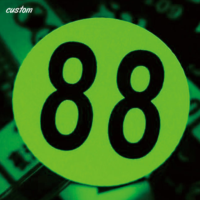 Glow-in-the-Dark Adhesive Labels - HD Luminescent, Waterproof for Safety Signs, Event Numbering & Cinema Seats