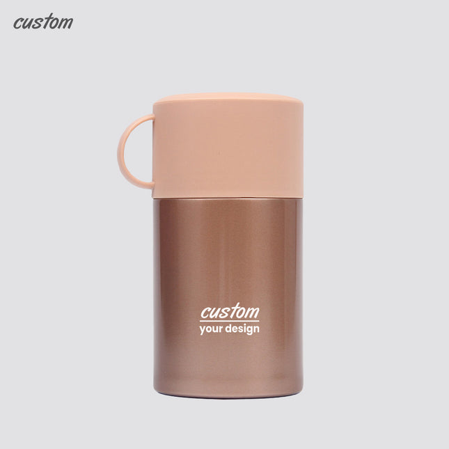 Stainless Steel Portable Thermo Food Jar | 304 Dual-Lid Insulated Mug with Spoon