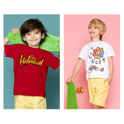 Kids T-Shirt,Kids Simple Short and Long Sleeve Tee