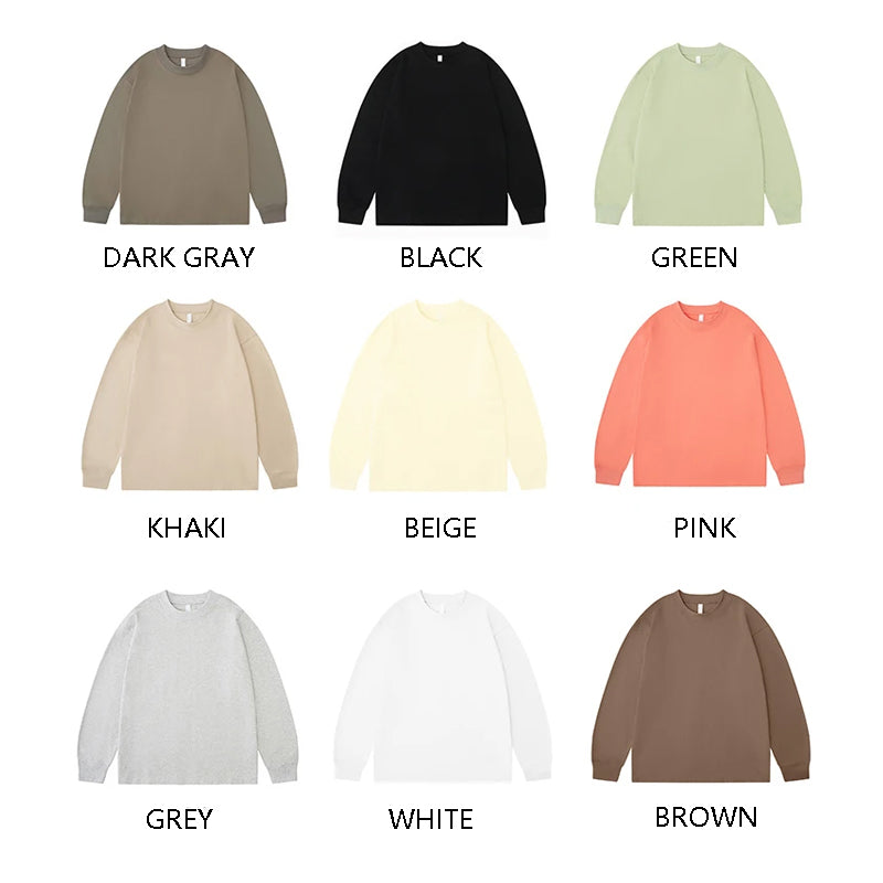 Brand Quality |Long Sleeved T-Shirt Crew Neck Active T-shirt