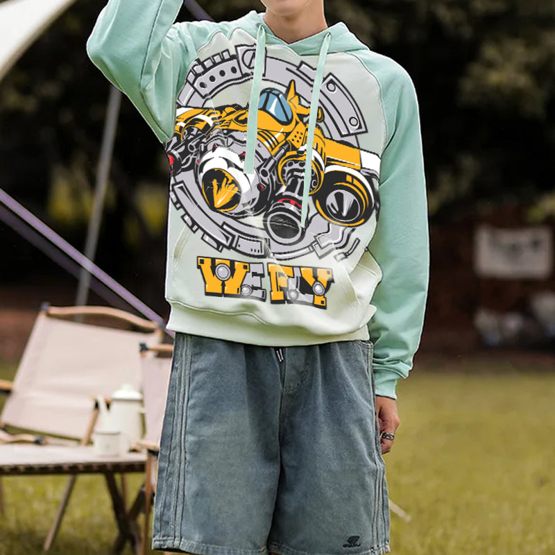 品牌品質 |插肩長袖連帽衫