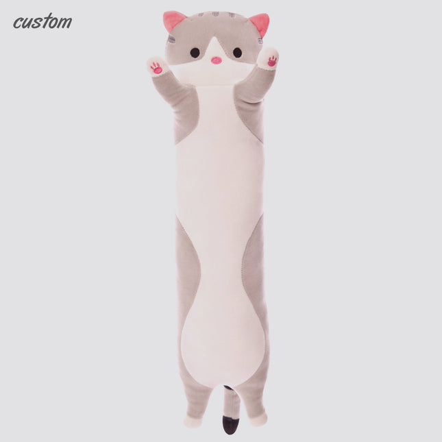 Long-Strip Cat Plush Pillow – Snuggle-Ready & Ultra-Soft