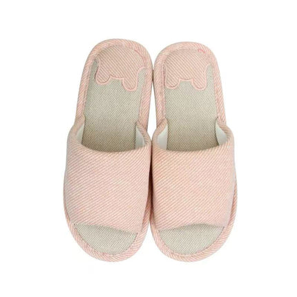 Customized logo slippers linen cotton non-slip private