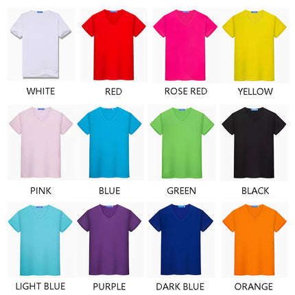 Pure cotton T-shirt, v-neck T-shirt customization